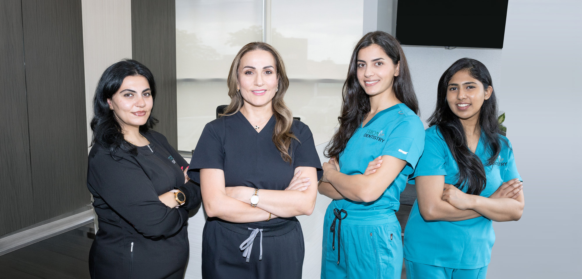 The friendly dental team at Trio Dentistry in Mississauga